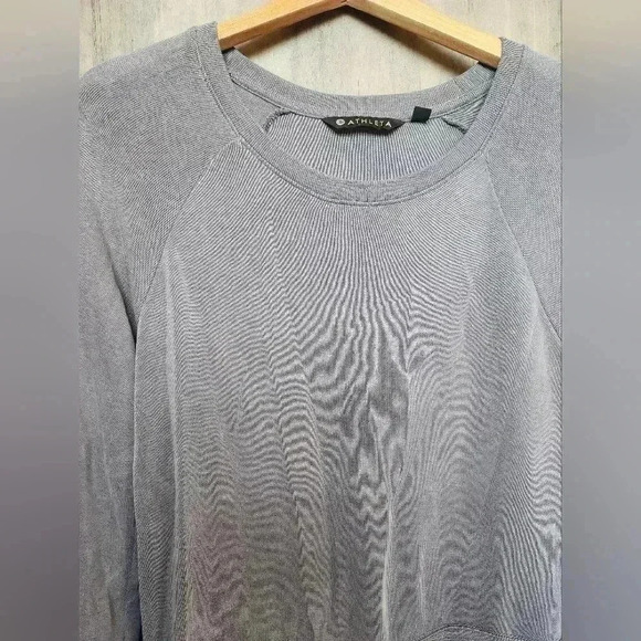 Athleta Serenity Criss Cross Pullover Sweatshirt Gray Size Small - Picture 3 of 10